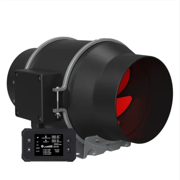 Inline Duct Fan, Plastic, 6", 110-240V - view 2