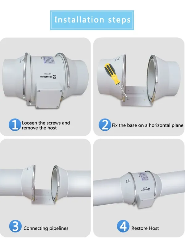 Inline Duct Fan, SAA, Centrifugal, 220V, Plastic - view 6