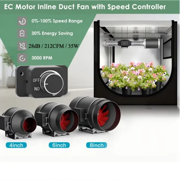Inline Duct Fan, Stainless, Steel - view 2