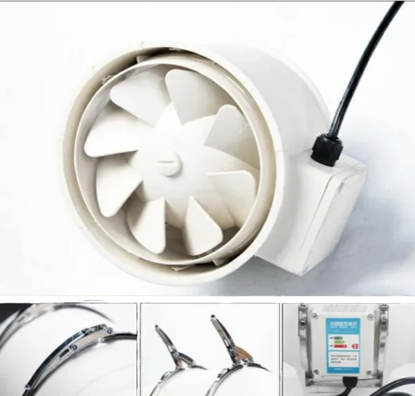 Inline Duct Fan, Wall, 220V, 80W - view 4