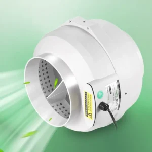 Inline Duct Fan, Waterproof, 220 V, Galvanized Steel