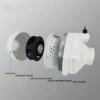 Inline Duct Fan, Waterproof, 220 V, Galvanized Steel - view 4