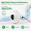 Inline Duct Fan, Waterproof, HVAC - view 3