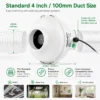 Inline Duct Fan, Waterproof, HVAC - view 4