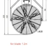 Inline Duct Fans, 120cm, Wall, IP55 - view 3