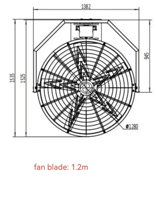 Inline Duct Fans, 120cm, Wall, IP55 - view 3