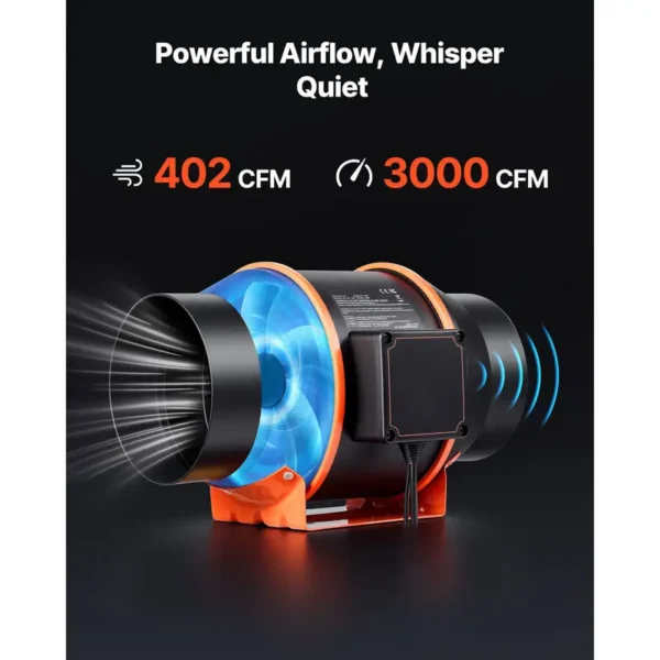 Inline Duct Fans, 402, CFM, PWM - view 4