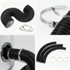 Inline Duct Fans, Aluminum, Aluminum Foil, 100mm