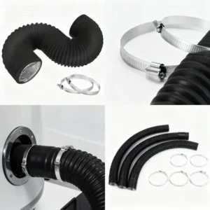 Inline Duct Fans, Aluminum, Aluminum Foil, 100mm