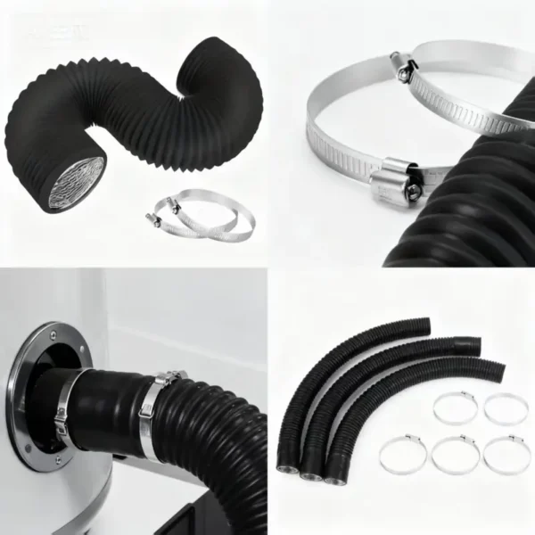 Inline Duct Fans, Aluminum, Aluminum Foil, 100mm