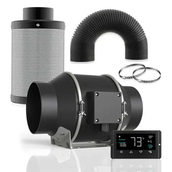 Inline Duct Heater, Centrifugal, Plastic, 120V - view 2