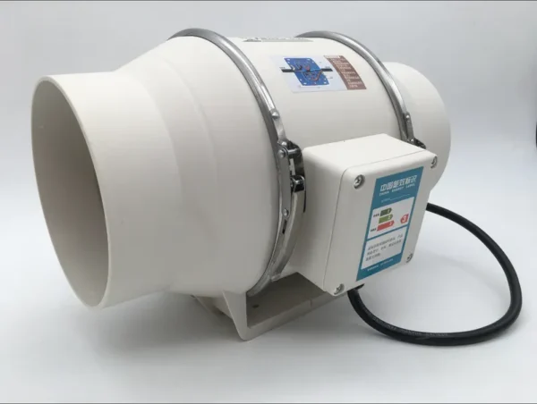 Inline Duct Plastic Fan, 315, 12", 2-Speed, HVAC - view 4