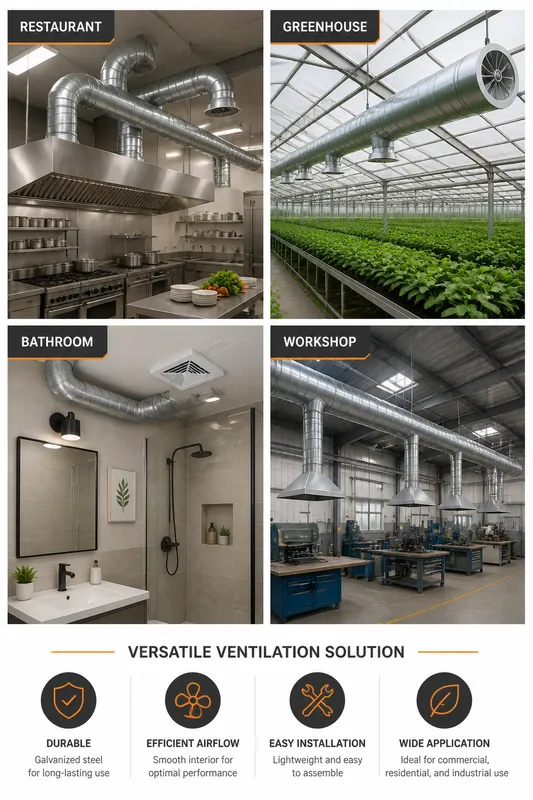 Inline Duct Ventilation Fan, ABS, Plastic, HVAC - view 5