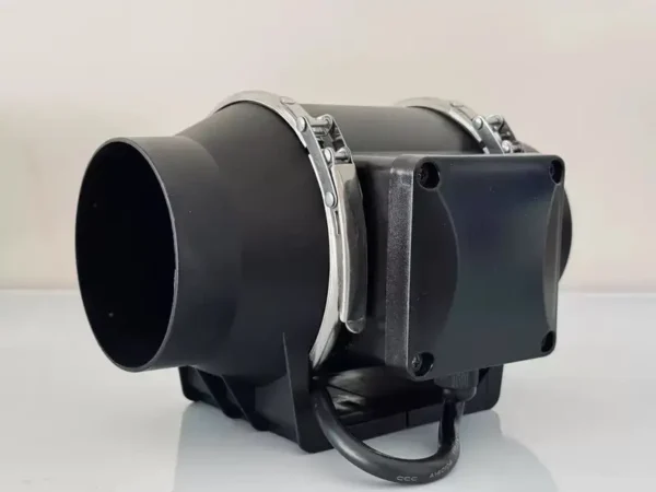 Inline Duct Ventilation Fan, Centrifugal, HVAC, Plastic - view 3