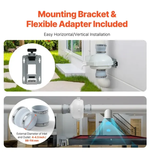Inline Exhaust Fan, 260, Waterproof - view 6