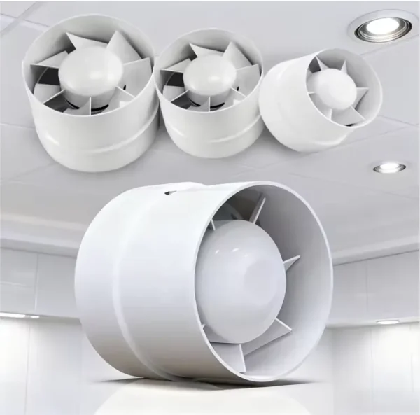 Inline Exhaust Fan, Plastic, moldatech01 - view 2