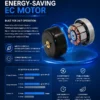 Inline Fan, 200mm, 220 V, Corded Electric - view 4