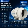 Inline Fan, PWM, 6-9-10, 100-240V