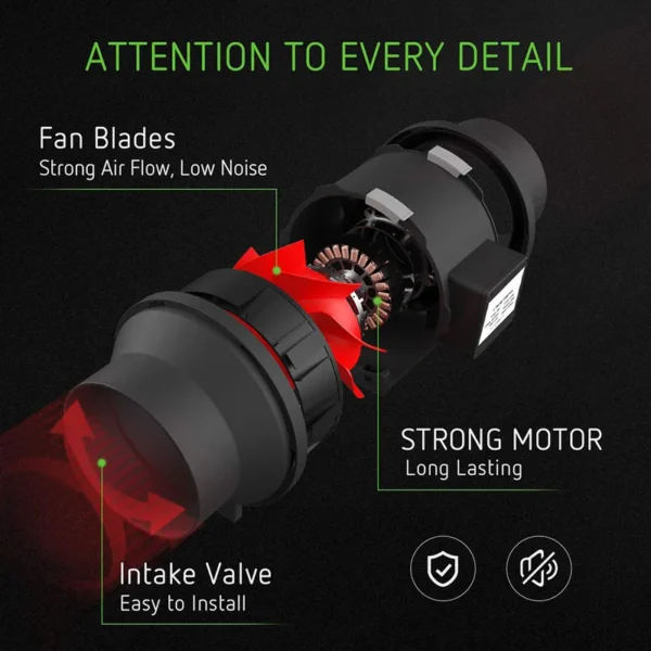 Inline Tube, Axial, 110V-120V, 8ft Pre-wired - view 4