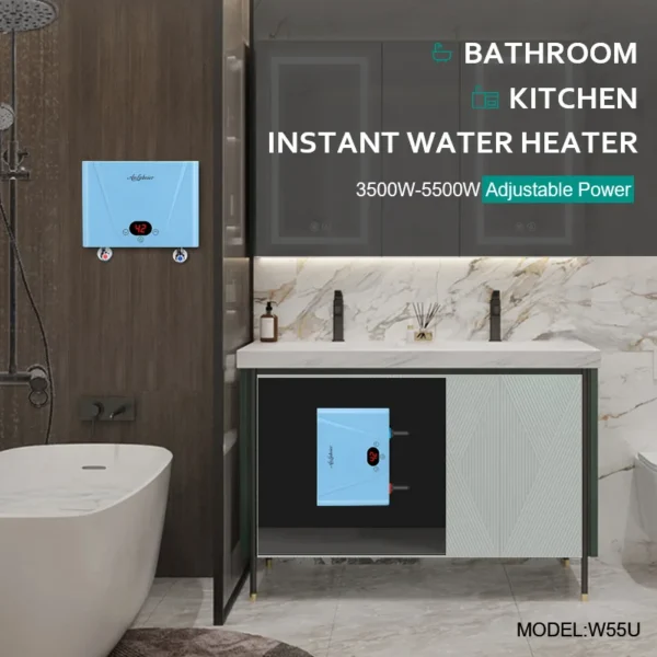Instant Electric Heater, 3.5KW, IPx4, Waterproof, LED - view 4