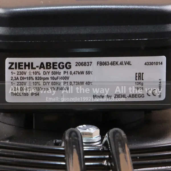 Inverter Condensing Ball Bearing, ZIEHL-ABEGG, AC230V - view 6