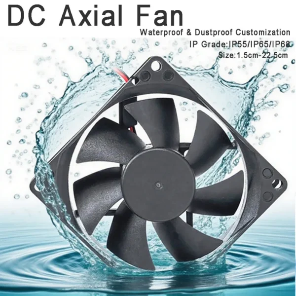 Inverter Cooling Axial Fan, 100-200mm, 5V/12V/24V, Brushless - view 2