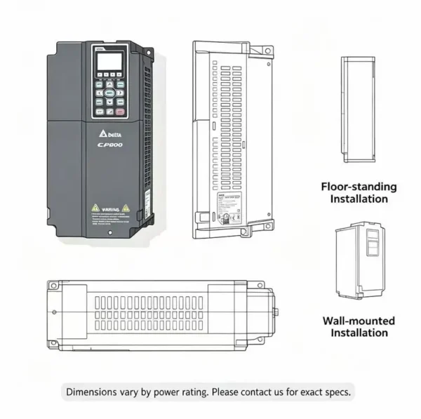 Inverter for Industrial Motor, VFD, C2000, 160KW, 380V - view 4