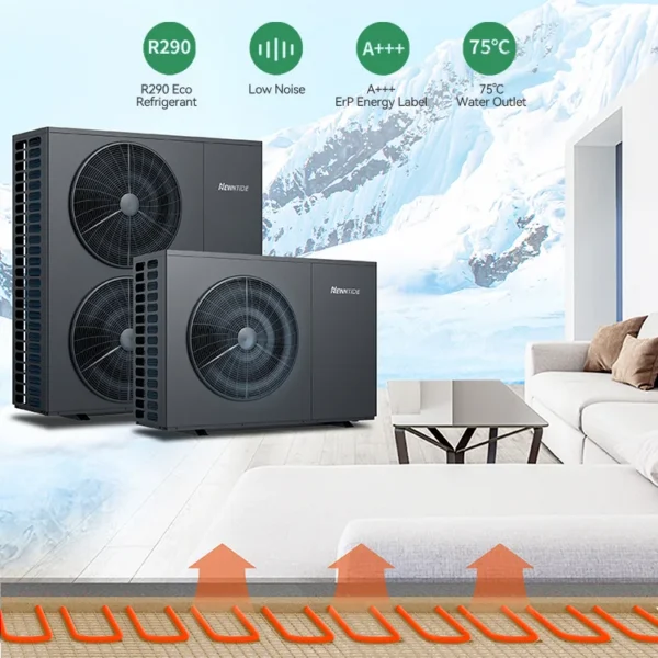 Inverter Monoblock Heat Pump, R290, 6kw-20kw, Electric - view 2