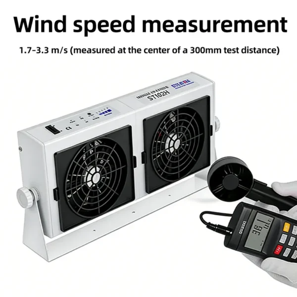 Ionizer Air Esd Fan, DC24V, 7500V, 1.4-3.2m/min, 62dB - view 3