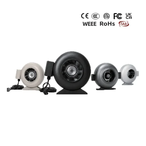 Ip44 Circular Duct Fan, Waterproof, 100-240V, 154 CFM - view 3