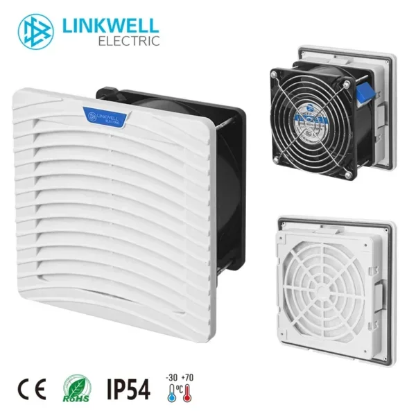 Ip54 Cabinet Exhaust Fan, 150*150mm, AC 220V~240V, 35
