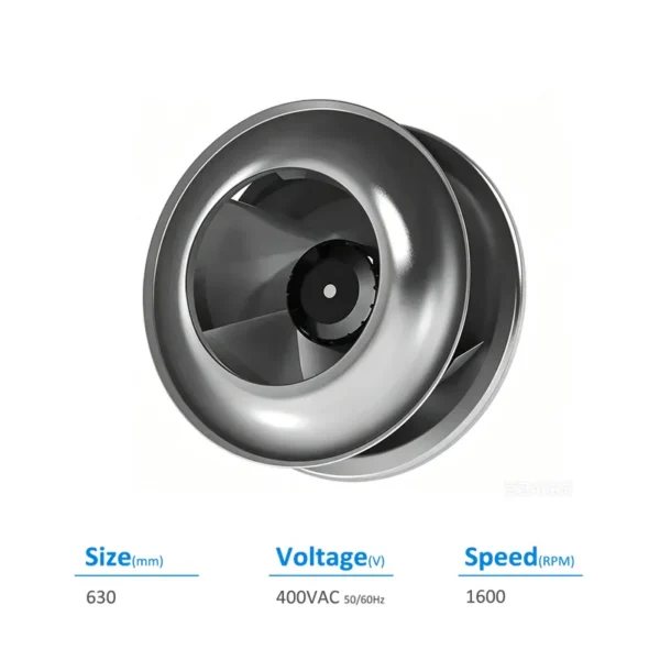 Ip54 Ffu Fan, GTB063PUU38R-VHR3, 400V, 50/60Hz, 3700W - view 2