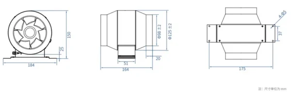 Ip68 Mixed Flow Fan, 110v, 220v, Waterproof - view 6