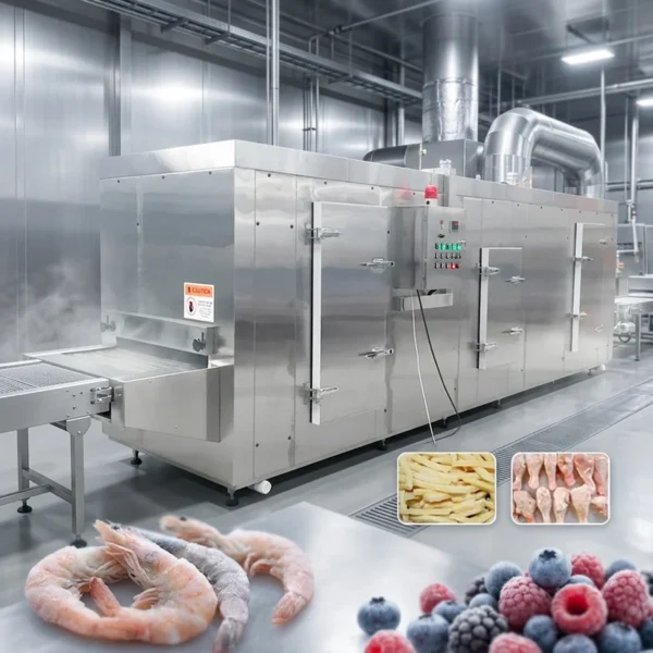 Iqf Tunnel Quick Freezer, Axial, 220 V, 100kg