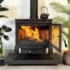 Iron Wood Burning Fireplace, Cast, Portable - view 5