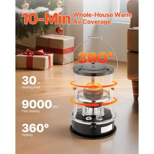 Kerosene Heater, 9000, BTU, Portable, 2-in-1 - view 2