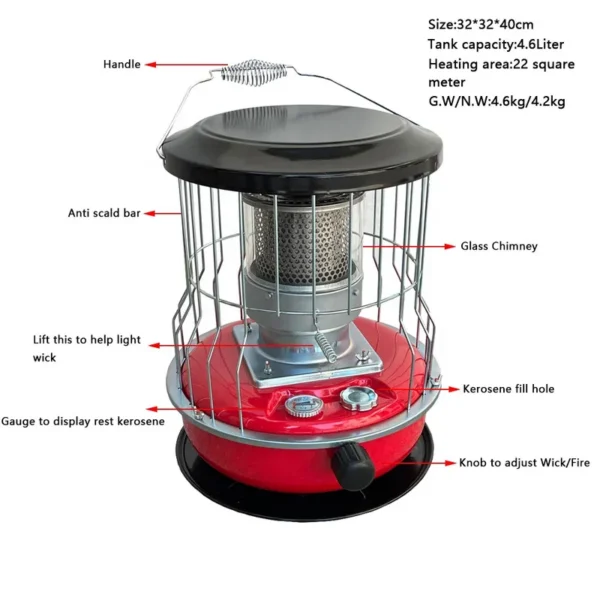 Kerosene Heater, Portable, 6L - view 4