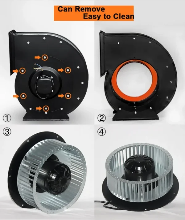 Kitchen Exhaust Duct Fan, YWL, Centrifugal, 200-350mm, Cast - view 2