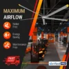 Large Ceiling Fangym, 3m/10ft/12ft/96inch, HVLS