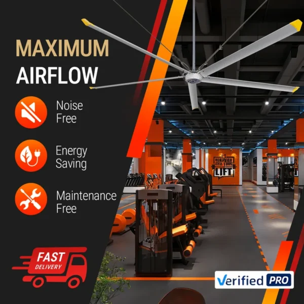 Large Ceiling Fangym, 3m/10ft/12ft/96inch, HVLS