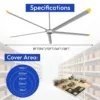 Large Ceiling Fangym, 3m/10ft/12ft/96inch, HVLS - view 4