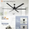 Large Industrial Fan, Aluminum, Ceiling - view 3