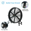 Large Mobile Fan, Aluminum, 110 V, Aluminum Alloy - view 2