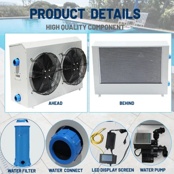Large Swimming Pool Chiller, R32, R410 - view 3