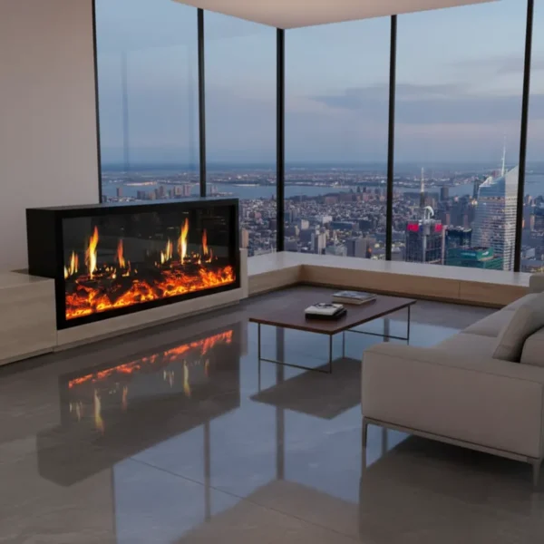 Lcd Insert Fireplace, Steel, Electric Fireplaces - view 5