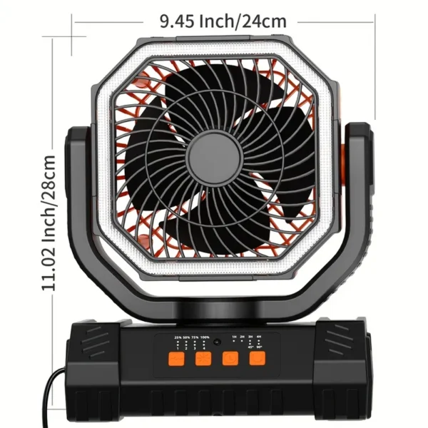 Led Camping Fan, F6S, 20000mAh, Portable, USB - view 3