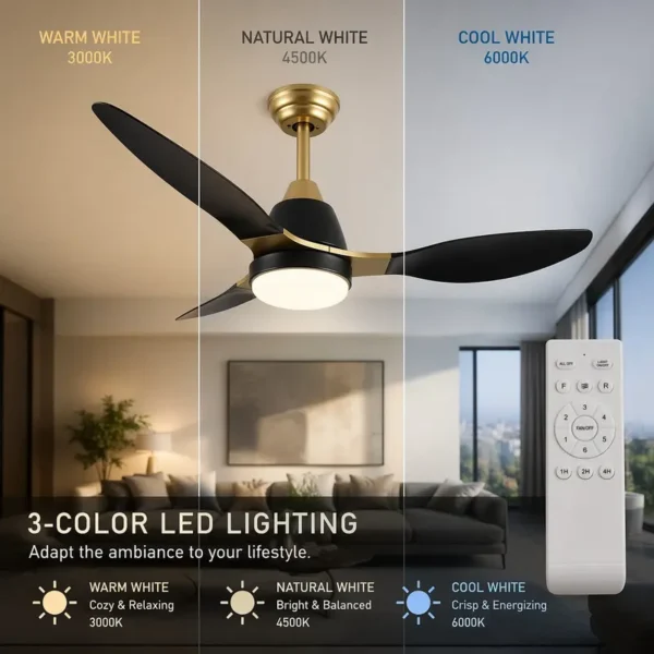 Led Ceiling Fan, ABS, 42inch, 52inch, 3blades - view 4