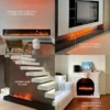 Led Decorative Electric Fireplace, 3D, 10-200W - view 3