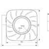 Light Bathroom Exhaust Fan, 112, CFM, 6000K, LED - view 6