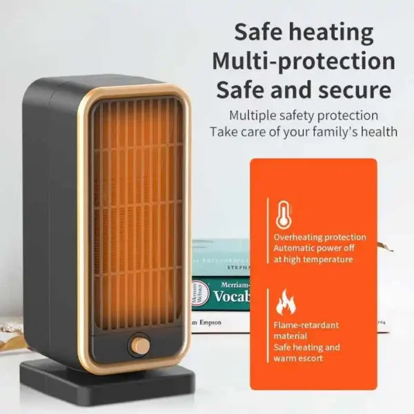 Lightweight Portable Heater, 500 W, Plastic - view 3